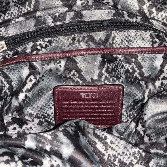 TUMI Voyageur Backpack Burgundy Nylon Leather Trim Travel Work Laptop Bag main image 6